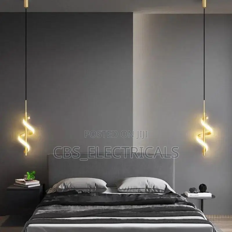 Artistic Spiral Bedside Pendant Lights