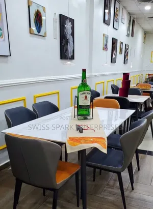 Brand New 6-Seater Marble-Top Dining Table + Chairs