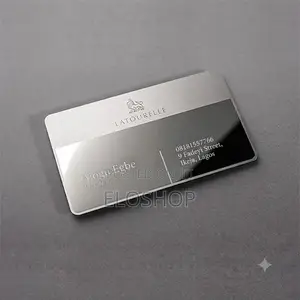 Luxury Silver Metal Business Cards in Ikeja Lagos