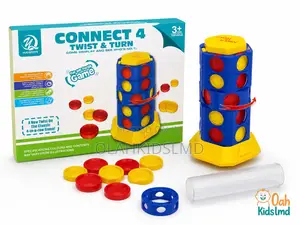 Connect 4 Twist Turn Board Game For Kids – Rotating 4-in-a-row Educa