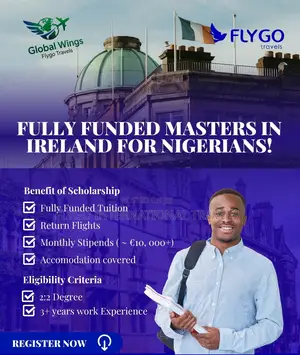 Fully Funded Masters Scholarship In Ireland For Nigerians - Flygo