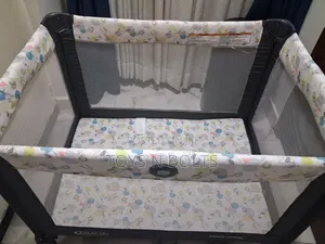 Grey and Cream Graco Baby Cot Pack N Play With Side Pocket