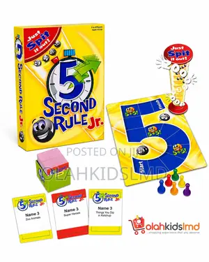 5 Second Rule Jr.Family Board Game Fast-Paced Kid Trivia Thinking Game