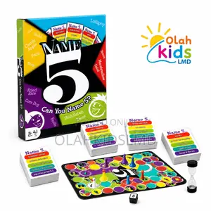 Name 5 Fast-Paced Family Board Game Fun Trivia Party Card Game for Kid