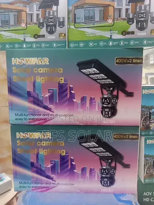 Howfar 400w Solar Street Light With CCTV Camera | Wireless Outdoor