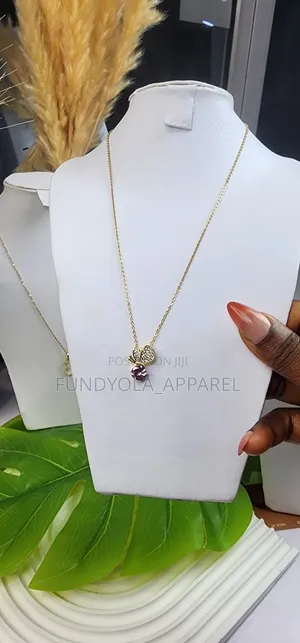 Non-Tarnishing Butterfly Crystal Necklace