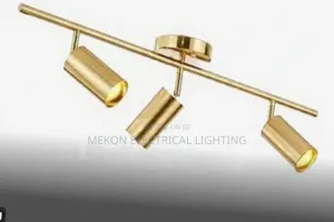 Modern Three-Way Gold Track Light