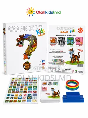 Concept Kids Animals Board Game – Educational Family Guessing Game