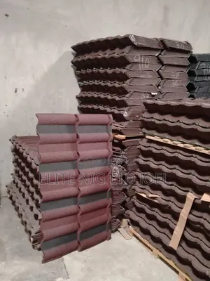 Wine and Black Patches Milano Stone Coated Roofing Sheet in Ajah