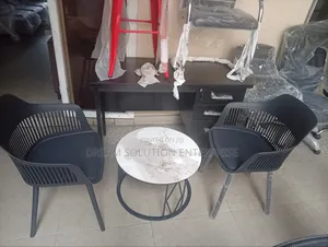 Center Table and Two Bucket Chairs