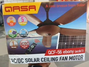 Qasa 5 Blades Solar Ceiling Fan Ac/Dc Long Blades