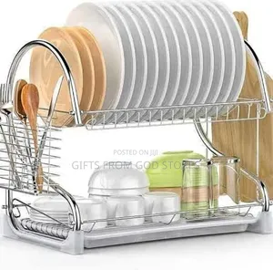 Space-Saving Kitchen Dish Organizer
