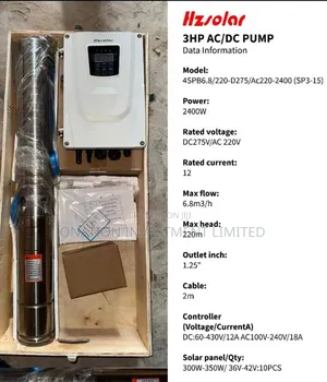 Hzsolar 3hp Ac/Dc Submersible Solar Pump —Reliable Water Pump Solution