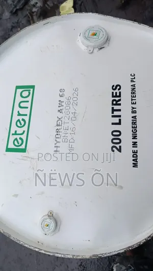 200-litre Drum Of Eterna Hydrex Aw 68 Hydraulic Oil