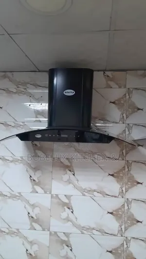 Revita 60cm Black Curved Glass 3-Speed Kitchen Hood Touch Led``