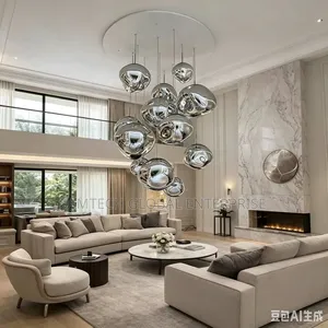 Luxury Chrome Bubble Chandelier – Modern Statement Pendant Light