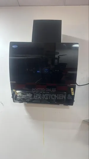 Brand New Revita 60cm Angled Black Glass Kitchen Hood Touch Led`