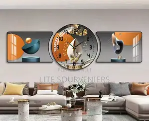 3in1 Wall Clock With Decor