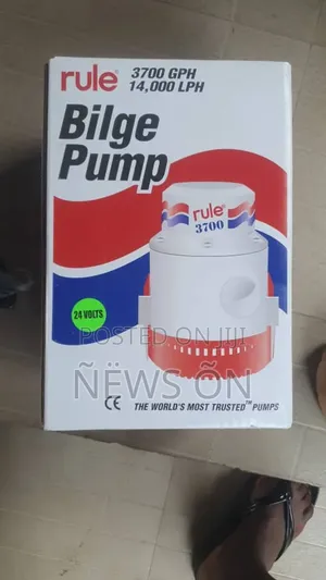 Rule 3700 Gph (14,000 Lph) Bilge Pump. It Operates On 24 Volts