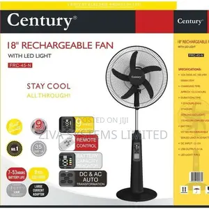 Fan Century 18" Rechargeable Standing Fa Frc-45-n With Led Light