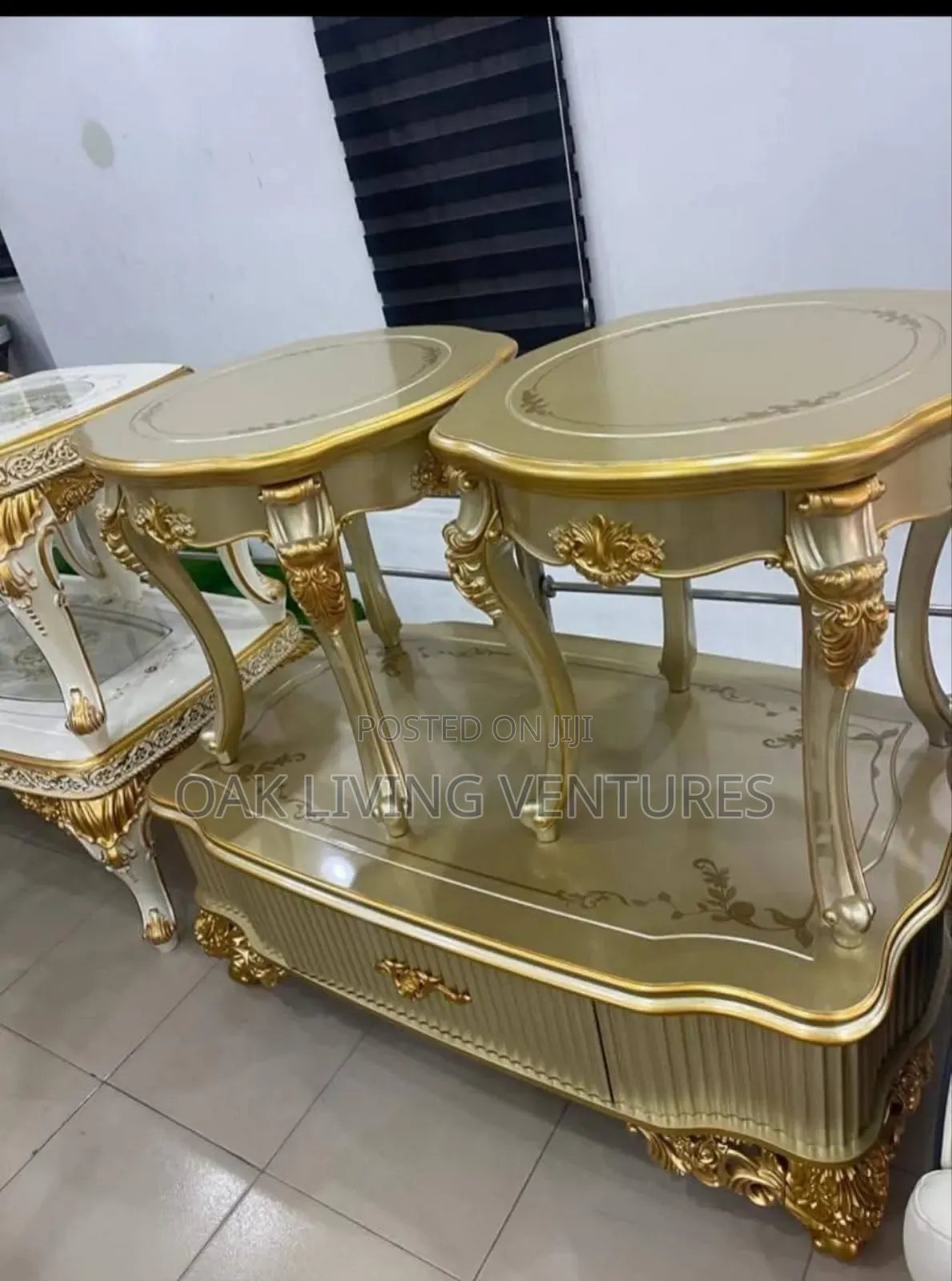 Marble Center Table With Sidestool
