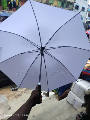 White Foamy Handle Umbrella