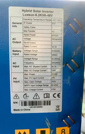 Luxsun 8.2kva Hybrid Inverter