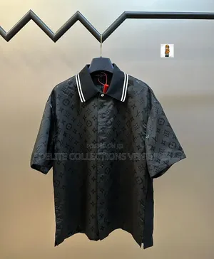 *Louis Vuitton Monogram Moire Jacquard Short-Sleeved Silk