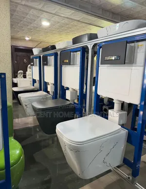 Luxury Wall-Mounted Marble Design Toilet (Complete Concealed Set)