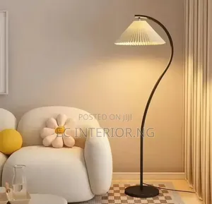 Cream Style Fishing Floor Lamp For