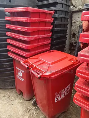 Original Shongai 240l "Happy Family" Waste Bin - Heavy Duty (Red)
