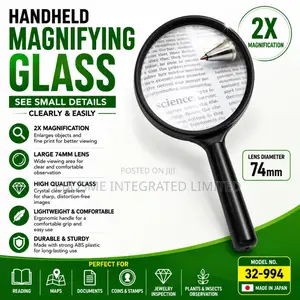 Handheld Magnifying Glass 2x (74mm)