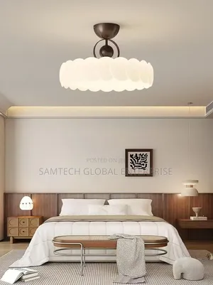 Modern Cloud Halo Semi-Flush Ceiling Chandelier