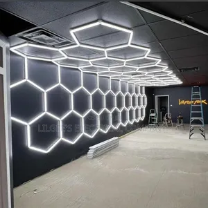 Exquisite Hexagonal Led Light for Ur Luxury Car Stand,Barbershop,Etc.