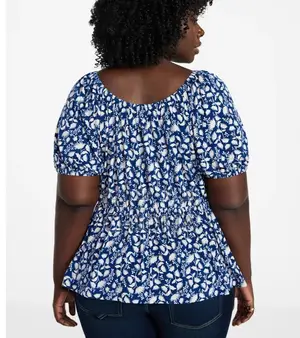 Terra Sky Women's Plus( Extra Size ) Peplum Top With (Cool on Skin )