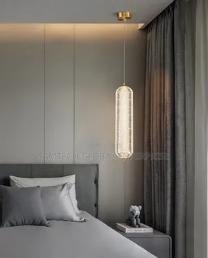 Luxury Crystal Tube Pendant Light – Modern Elegance
