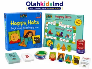 Happy Hats Beginning Reading Educational Board Game for Kids 4+