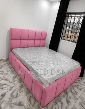 Pink Quality Standard Bubble Bed Frame
