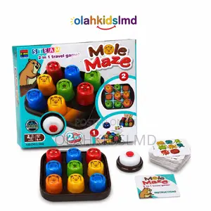 2-in-1 Mole Maze Educational Travel Puzzle Game for Kids Ages 4+