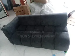 Luxury 3-Seater Sofa Chair – Dark Grey Velvet Couch