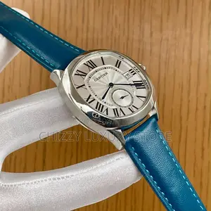 Cartier Quality Luxury Men Automatic Engine Genuine Leather Wristwatch
