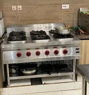 Industrial 6-Burner Gas Cooker