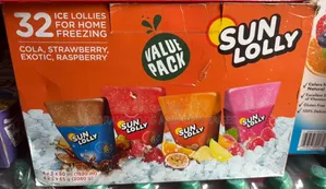 Sun Lolly Home Freezing Ice Pops 32 Pack.