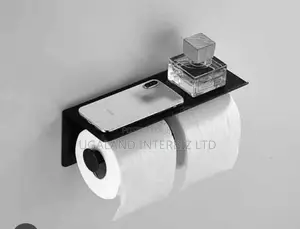 Modern Toilet Paper Holder With Top Shelf