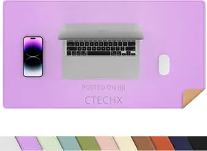Keyboard Mat, Mouse Pad, Desk Mat, 120 X 43 Cm, Leather. Violet