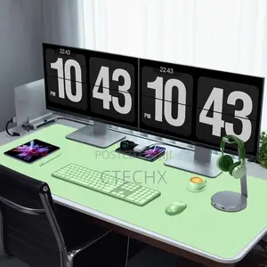 Large Desk Mat 120x 43 Cm, Pu Leather Suede Desk Pad Protector,