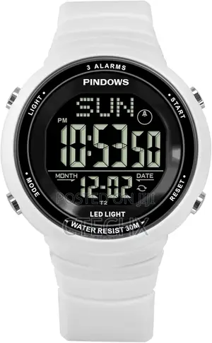 Pindows Digital Sports Watch, 30m Waterproof Led Backlight Wristwatch