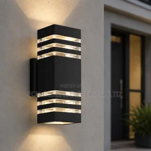Modern Up Down Outdoor Wall Light – Waterproof Black Led Sconce