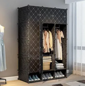 3 Partition Wardrobe- Plastic