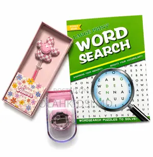 Girls’ Gift Set – Retro Flower Pen, Pink Digital Sports Watch Word
